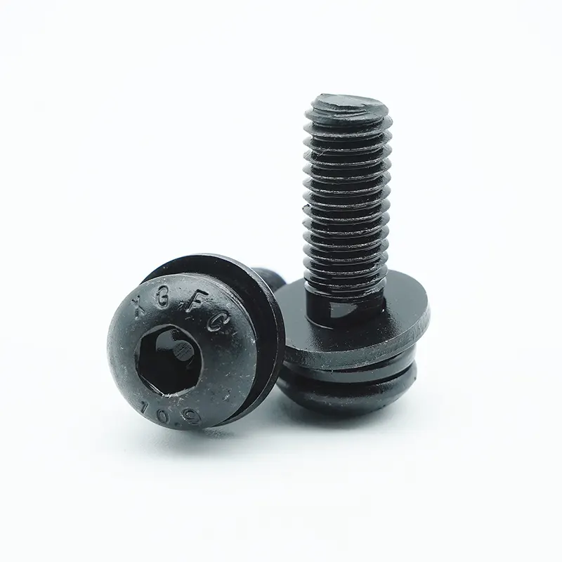 Qara Oksid Hex Socket Düymə Baş Birləşmə Vintləri